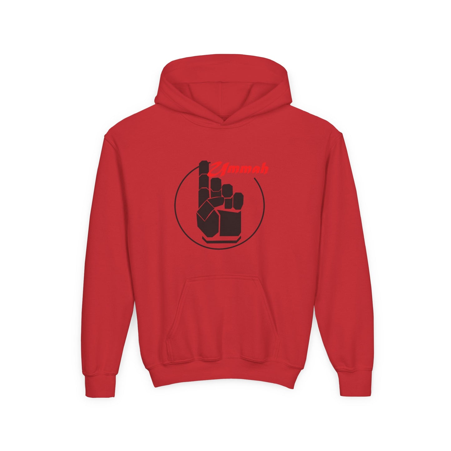 Youth Hooded Sweatshirt with 'Ummah' Graphic - Cozy & Stylish for All Occasions