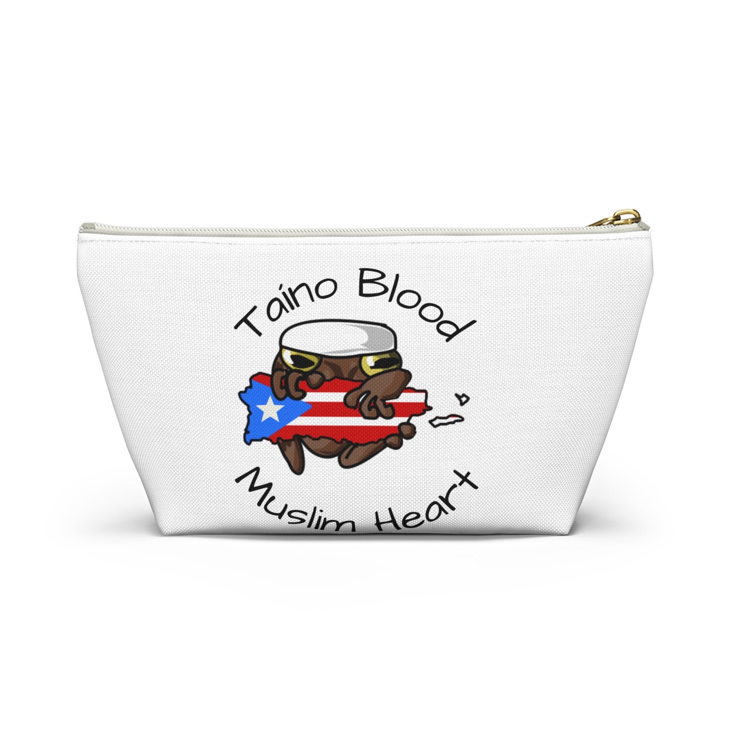 Accessory Pouch — Puerto Rico Taino Blood, Muslim Heart Travel Bag