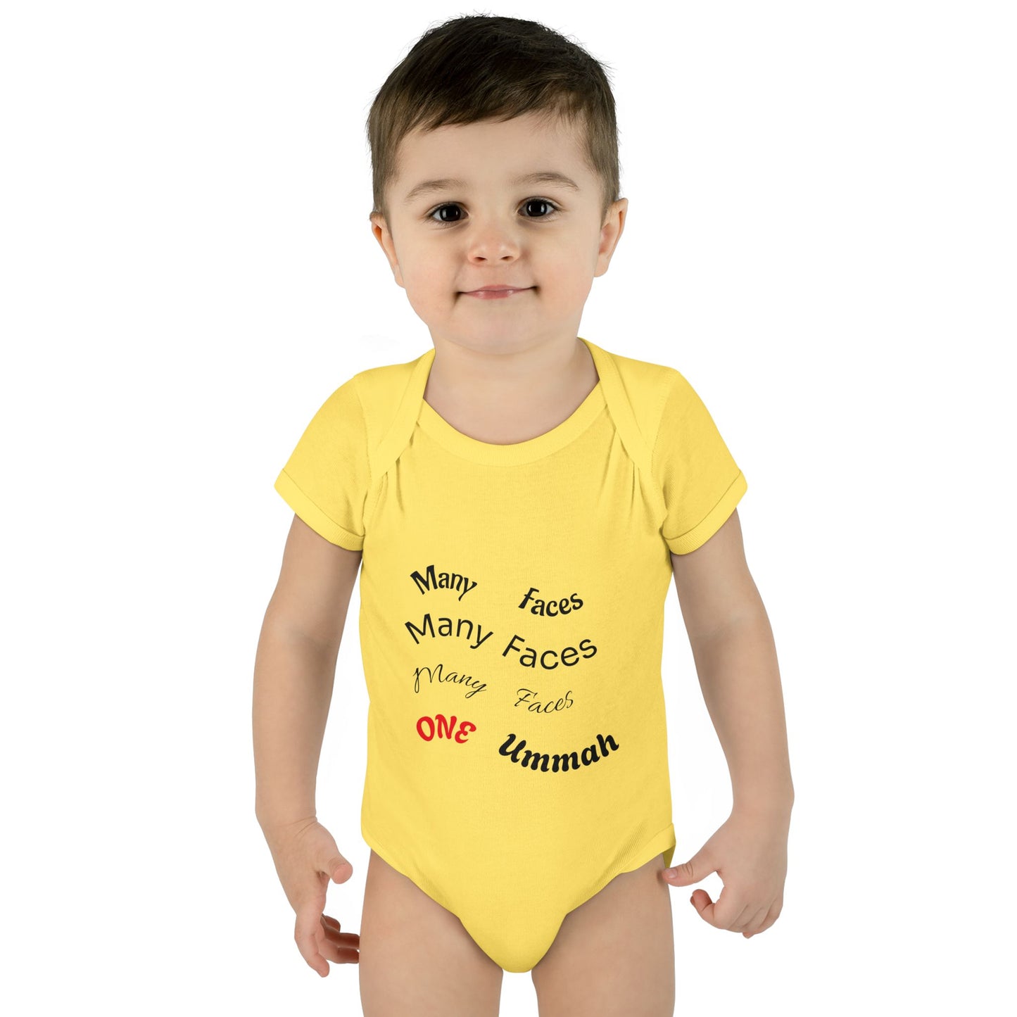 Many Faces One Ummah Infant Baby Rib Bodysuit – Joyful Comfort, United From the Start