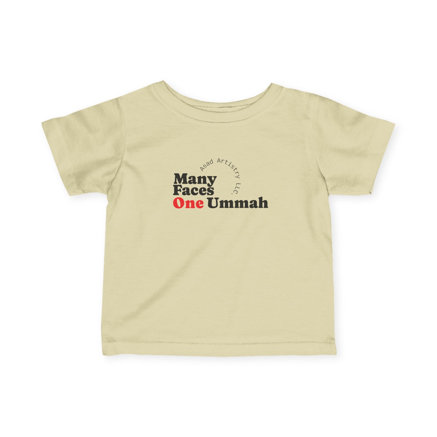 Many Faces One Ummah Infant Fine Jersey Tee – Softness That Speaks Unity
