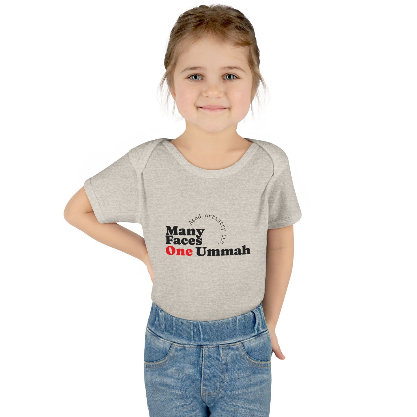 Many Faces One Ummah Infant Bodysuit – Softness, Simplicity, and Unity from Day One