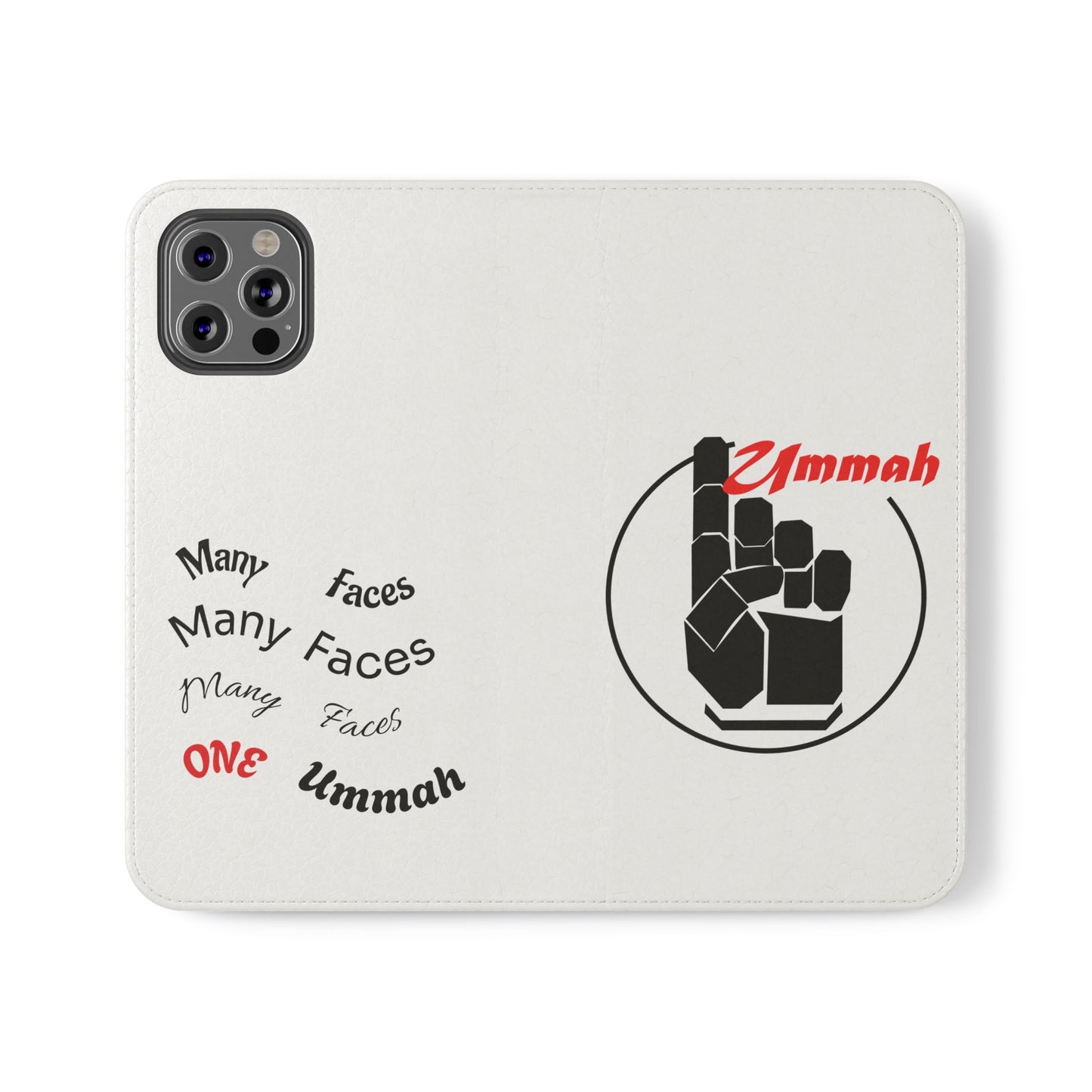 Many Faces, One Ummah Flip Case — where purpose meets protection.