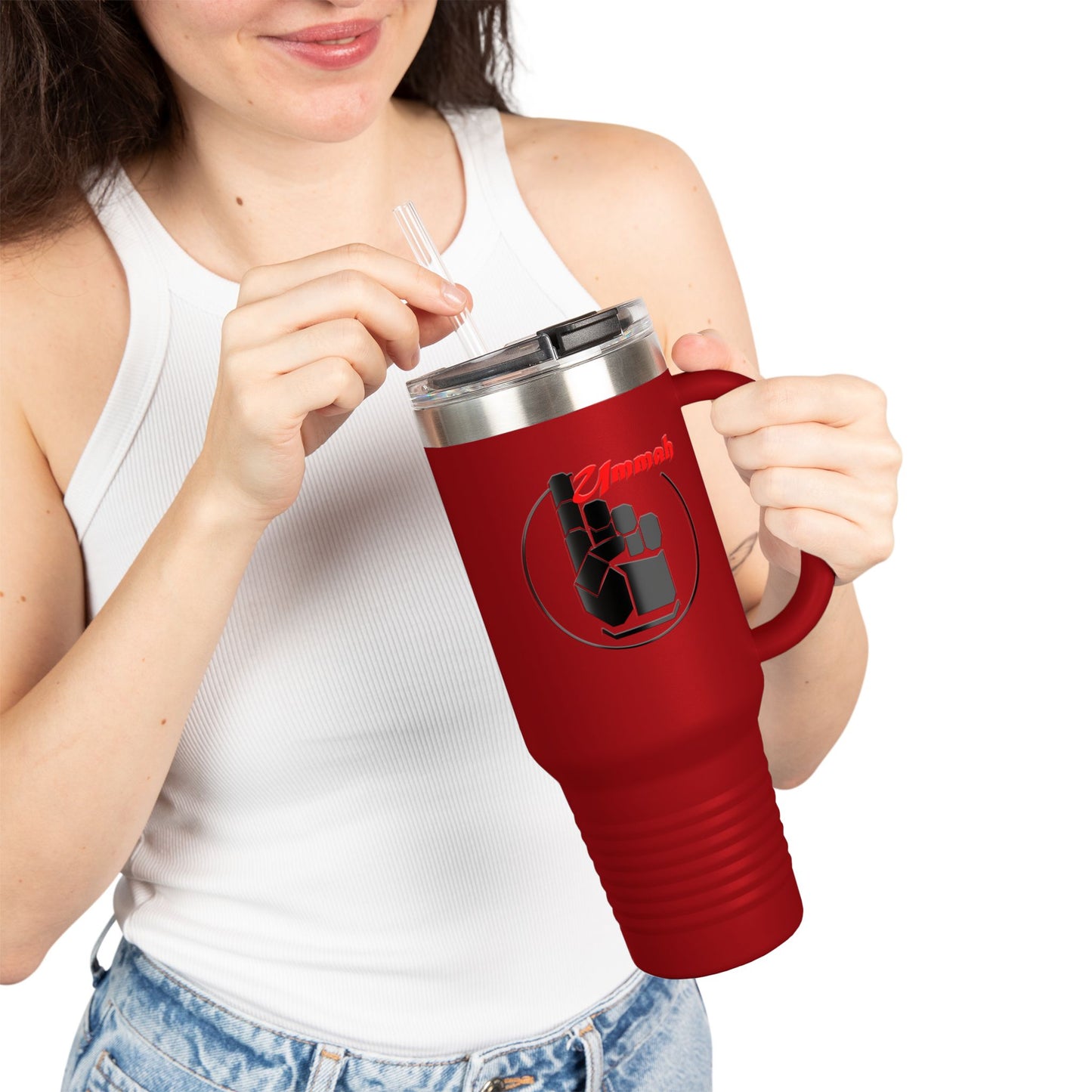 One ummah Insulated Travel Mug - Perfect for Coffee Lovers on the Go, 40oz Stylish Drinkware for Home, Office, Camping, and Gifts