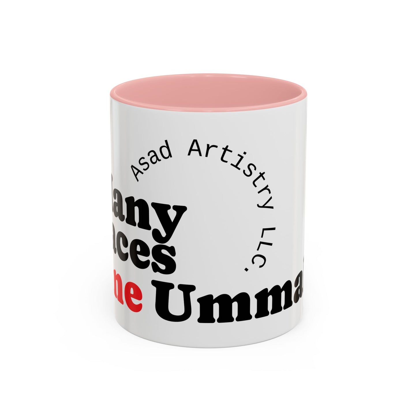 Many Faces, One Ummah Accent Coffee Mug