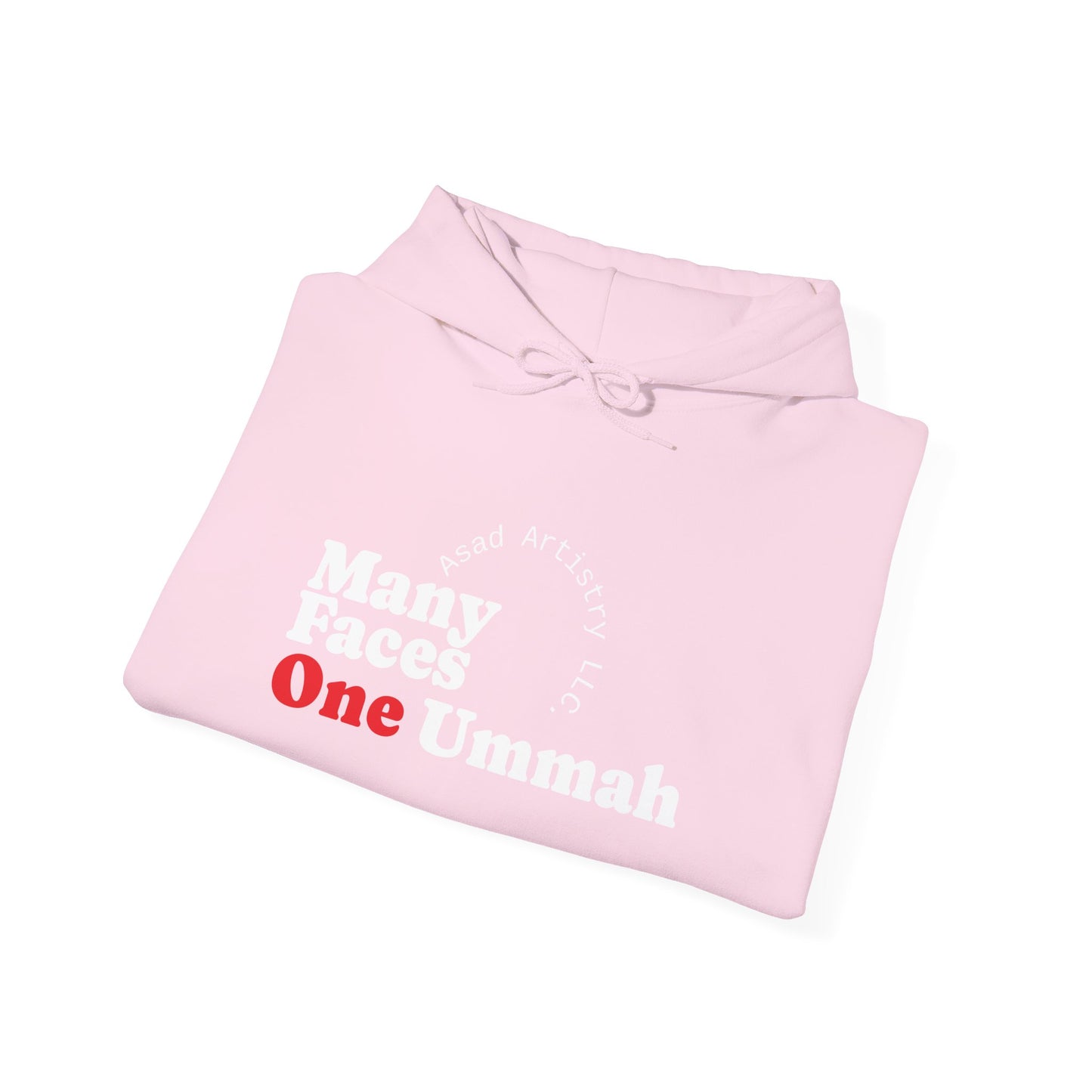 Unisex Heavy Blend Hoodie – "Many Faces, One Ummah"