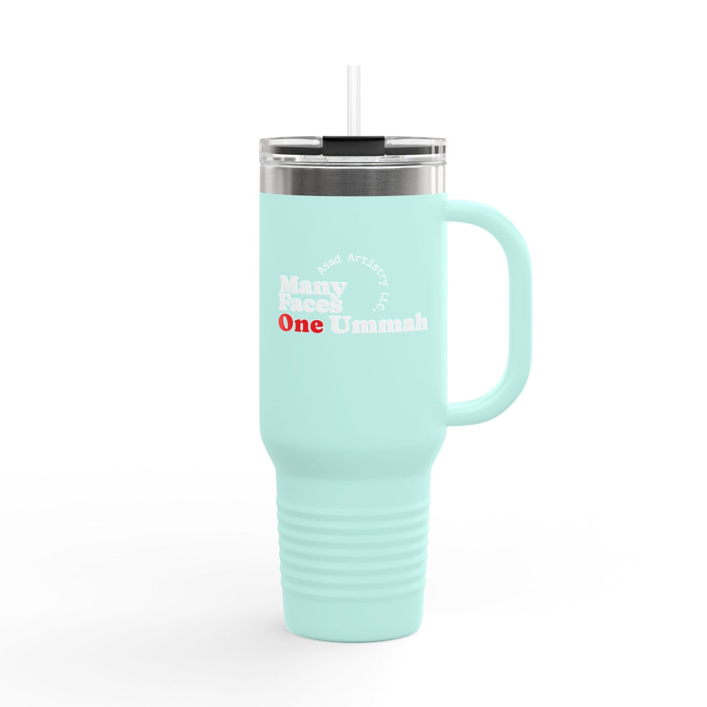 One Ummah Insulated Travel Mug-W/White letter