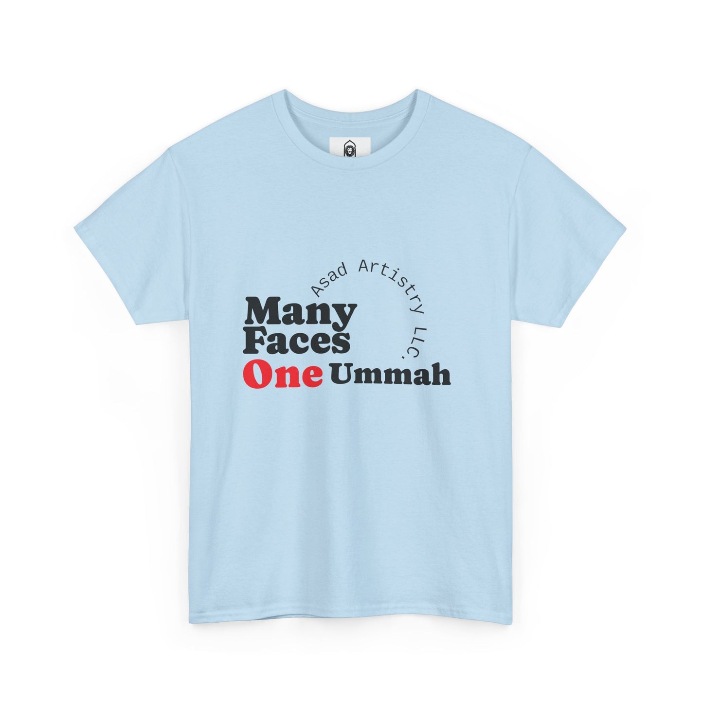 Unisex Heavy Cotton T-Shirt – "Many Faces, One Ummah"