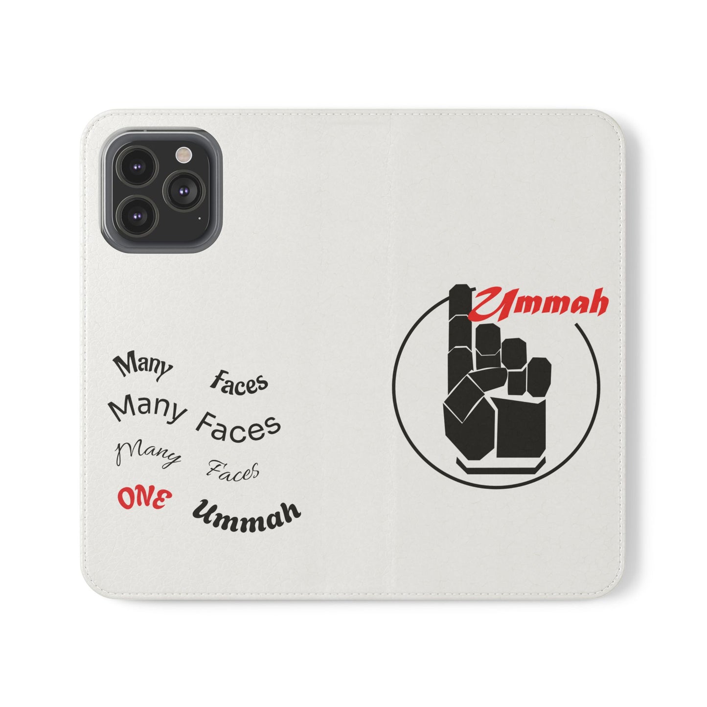 Many Faces, One Ummah Flip Case — where purpose meets protection.