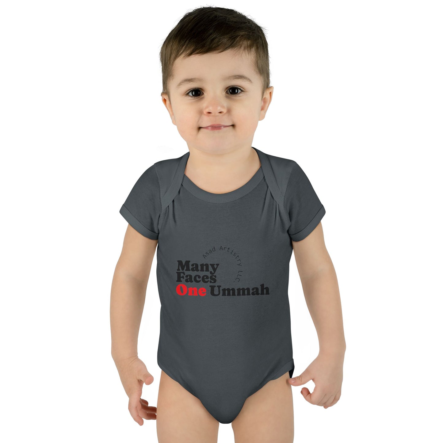 Many Faces One Ummah Infant Bodysuit – Softness, Simplicity, and Unity from Day One