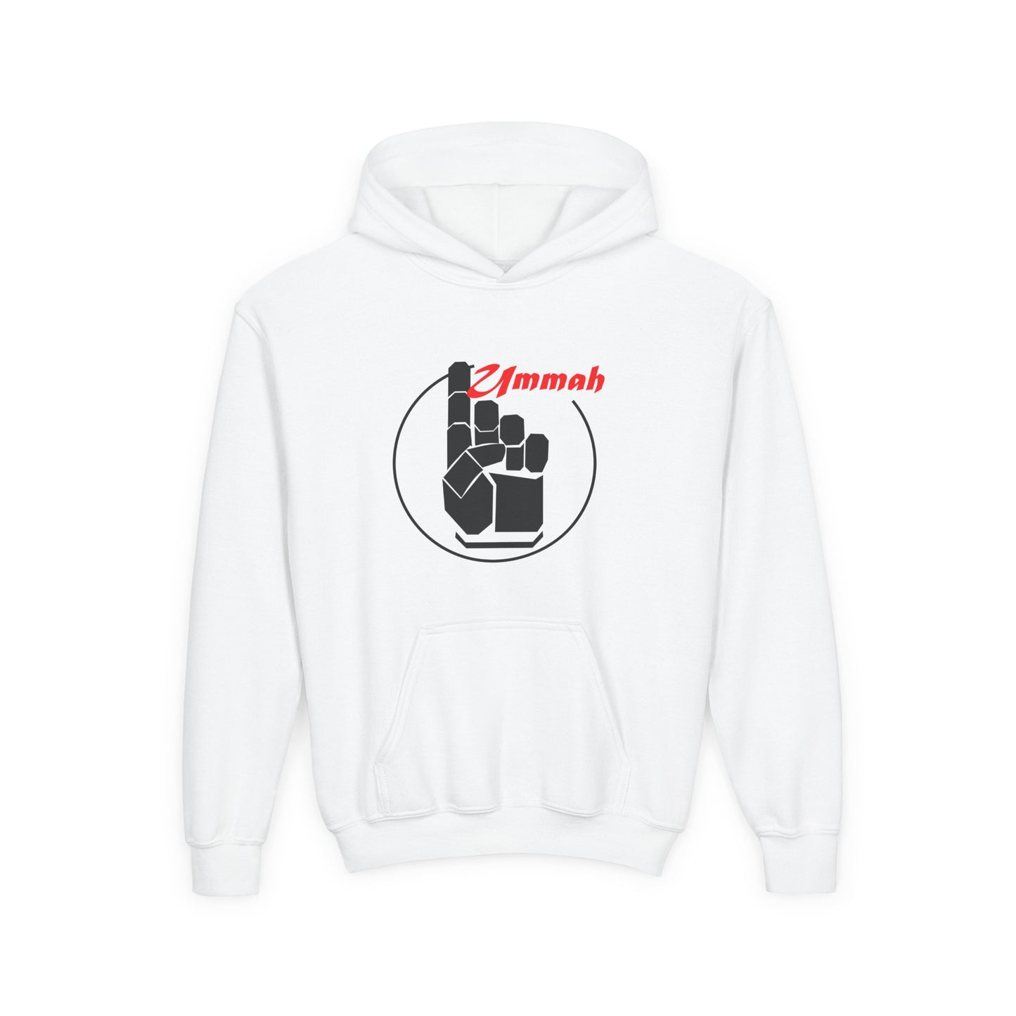 Youth Hooded Sweatshirt with 'Ummah' Graphic - Cozy & Stylish for All Occasions