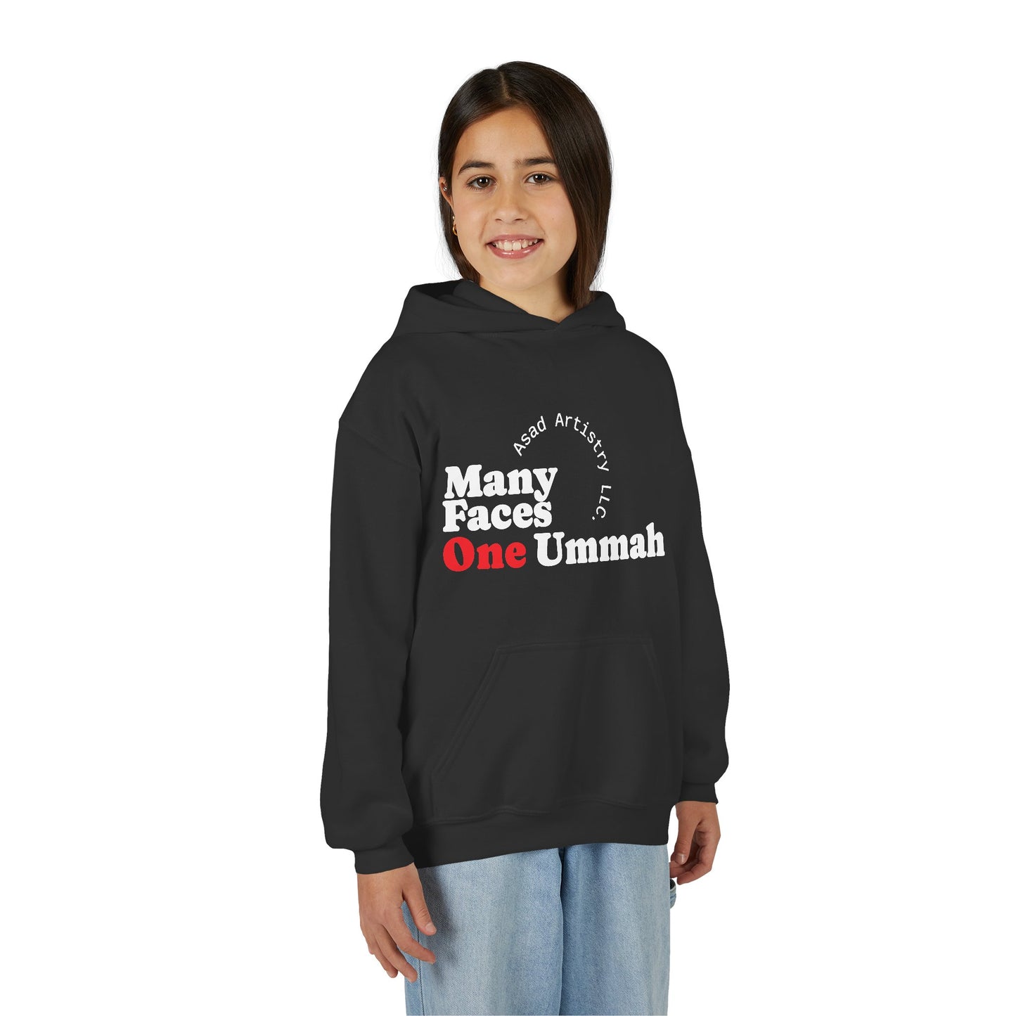 Youth Hoodie – Many Faces, One Ummah: Unity in Comfort