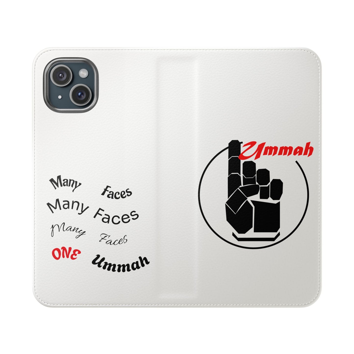 Many Faces, One Ummah Flip Case — where purpose meets protection.
