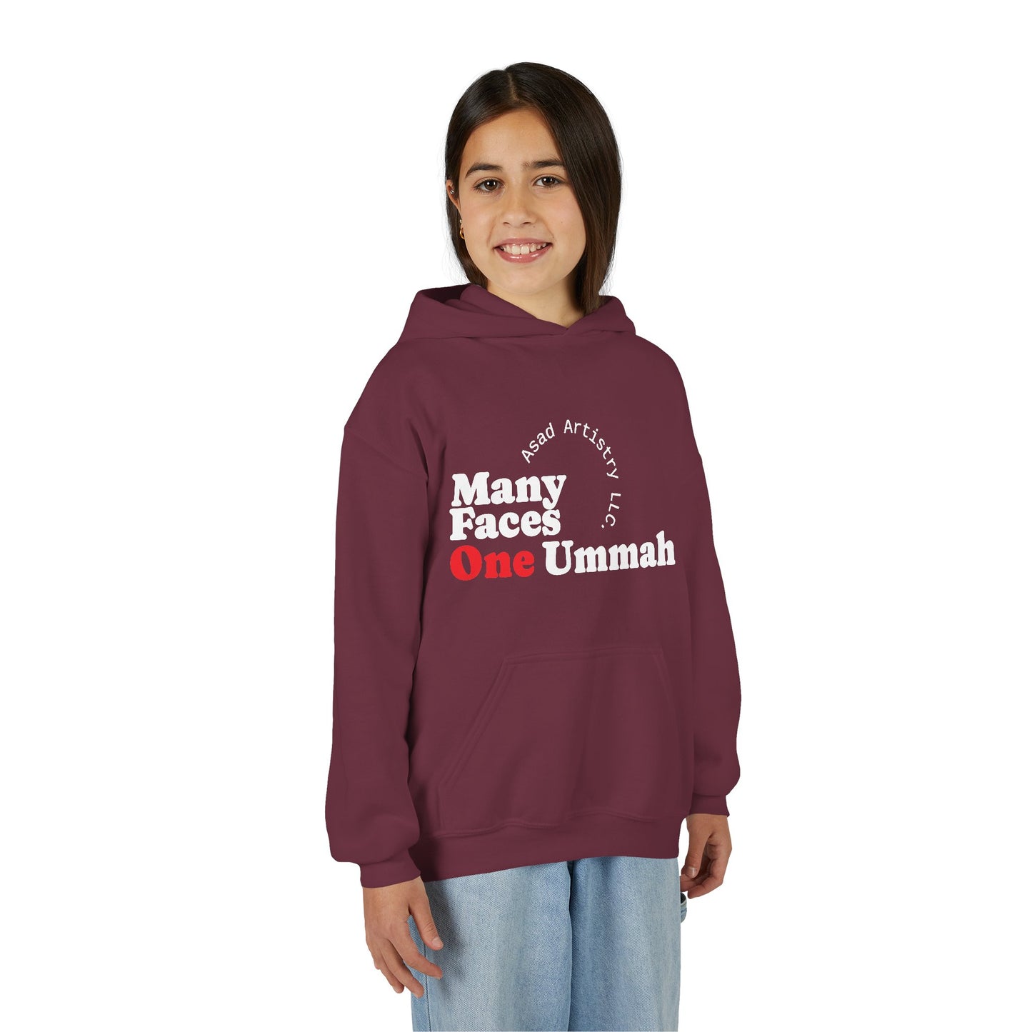 Youth Hoodie – Many Faces, One Ummah: Unity in Comfort
