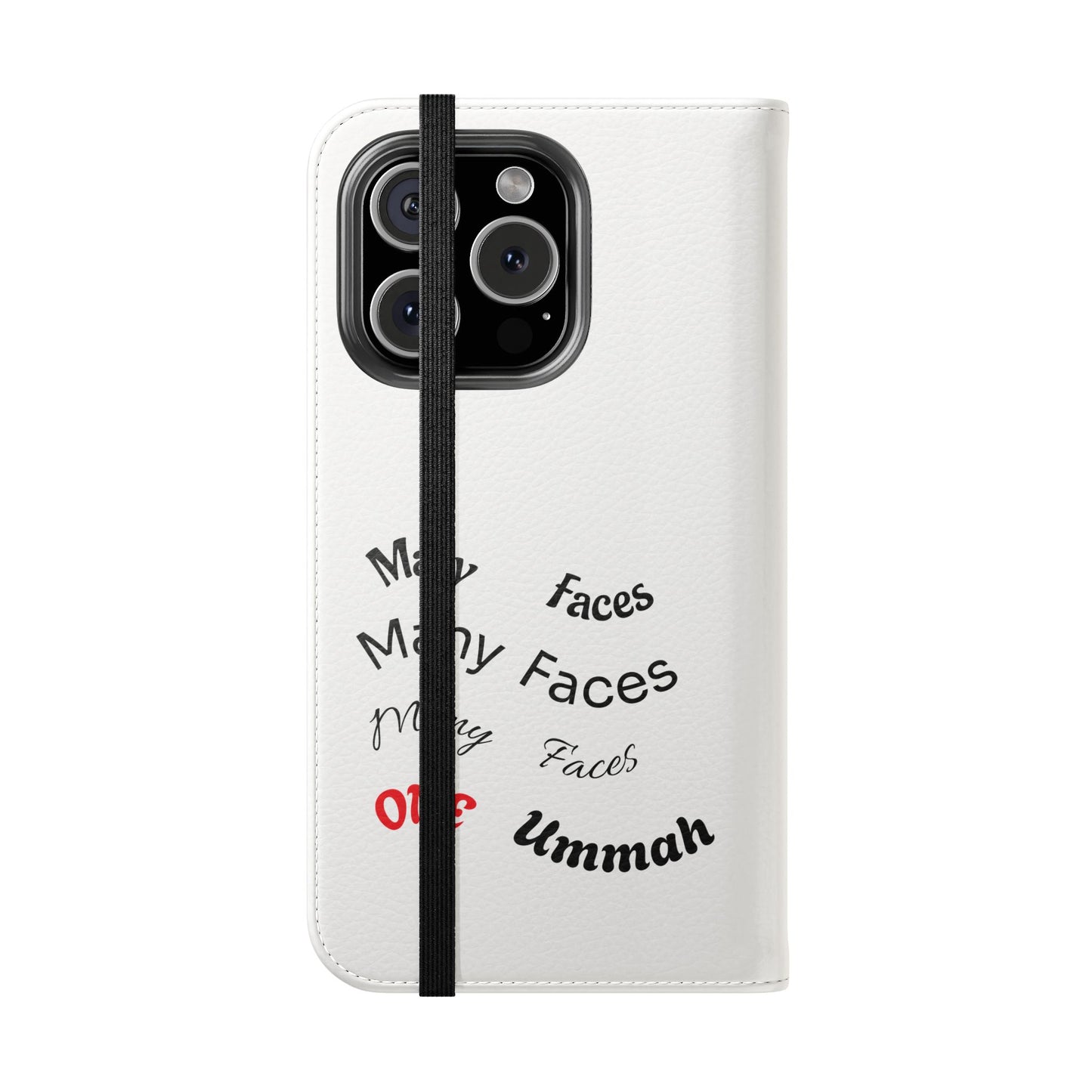 Many Faces, One Ummah Flip Case — where purpose meets protection.