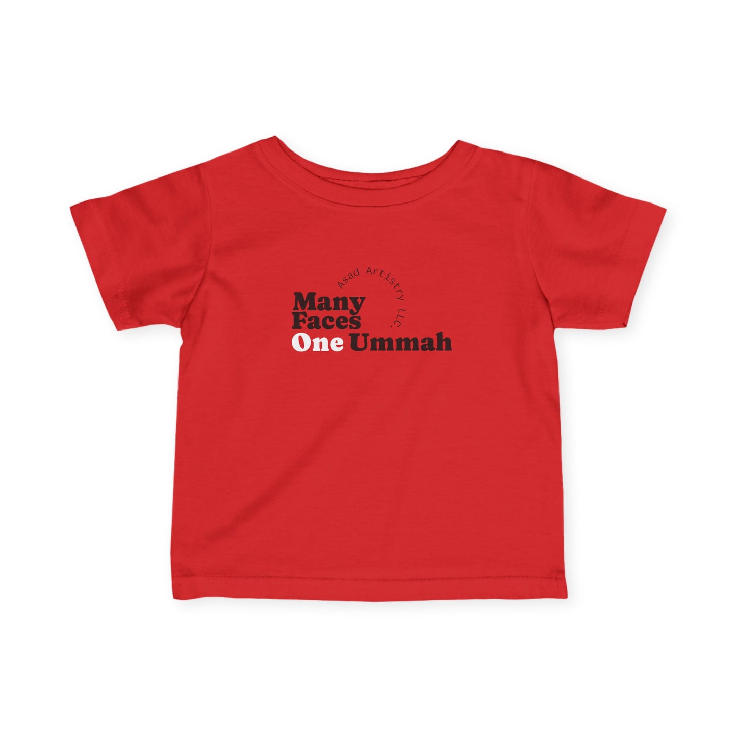 Many Faces One Ummah Infant Fine Jersey Tee – Softness That Speaks Unity