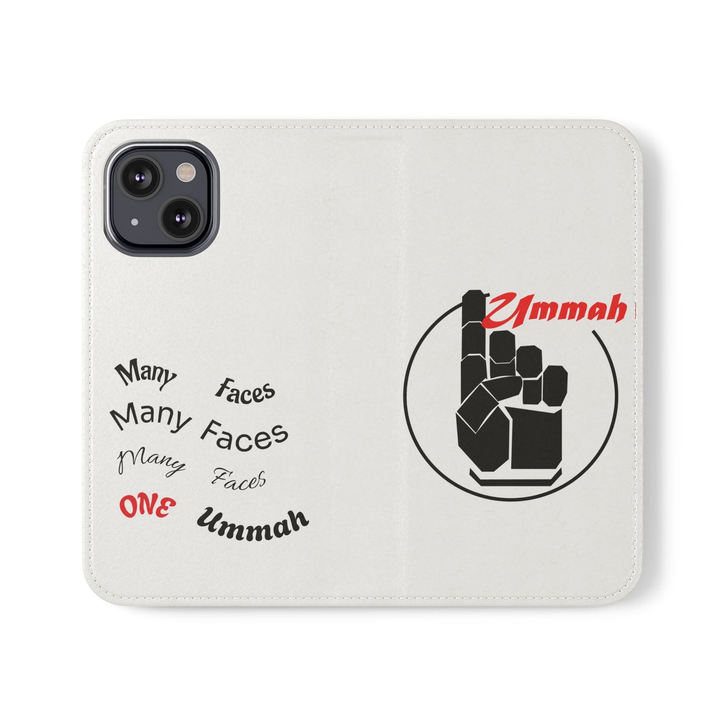 Many Faces, One Ummah Flip Case — where purpose meets protection.