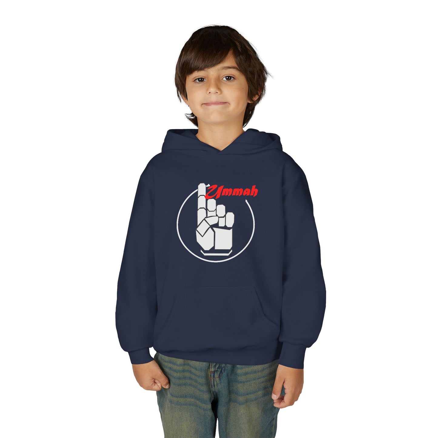 Youth Hooded Sweatshirt with 'Ummah' Graphic - Cozy & Stylish for All Occasions