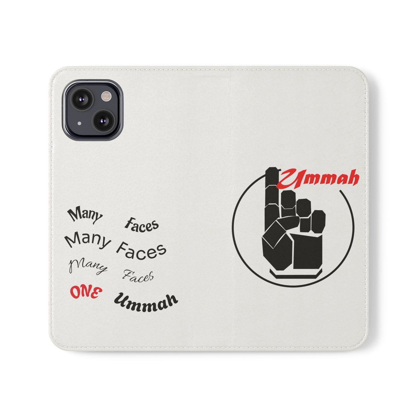 Many Faces, One Ummah Flip Case — where purpose meets protection.