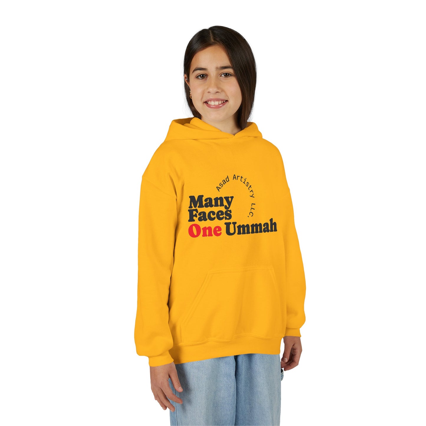 Youth Hoodie – Many Faces, One Ummah: Unity in Comfort