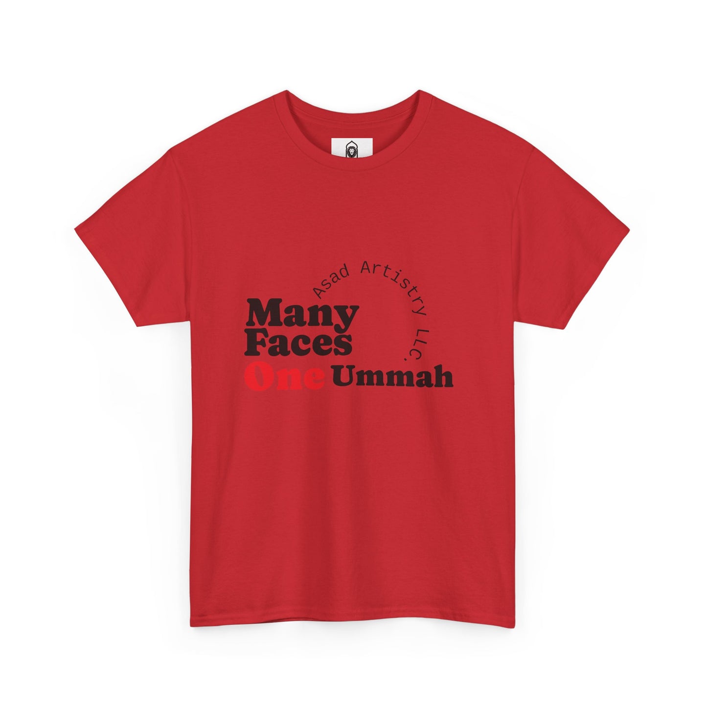 Unisex Heavy Cotton T-Shirt – "Many Faces, One Ummah"