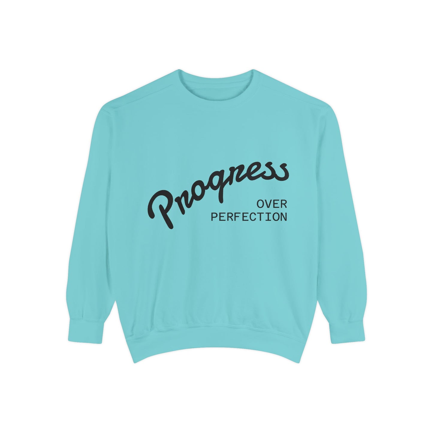 Unisex Inspirational Sweatshirt - Progress Over Perfection