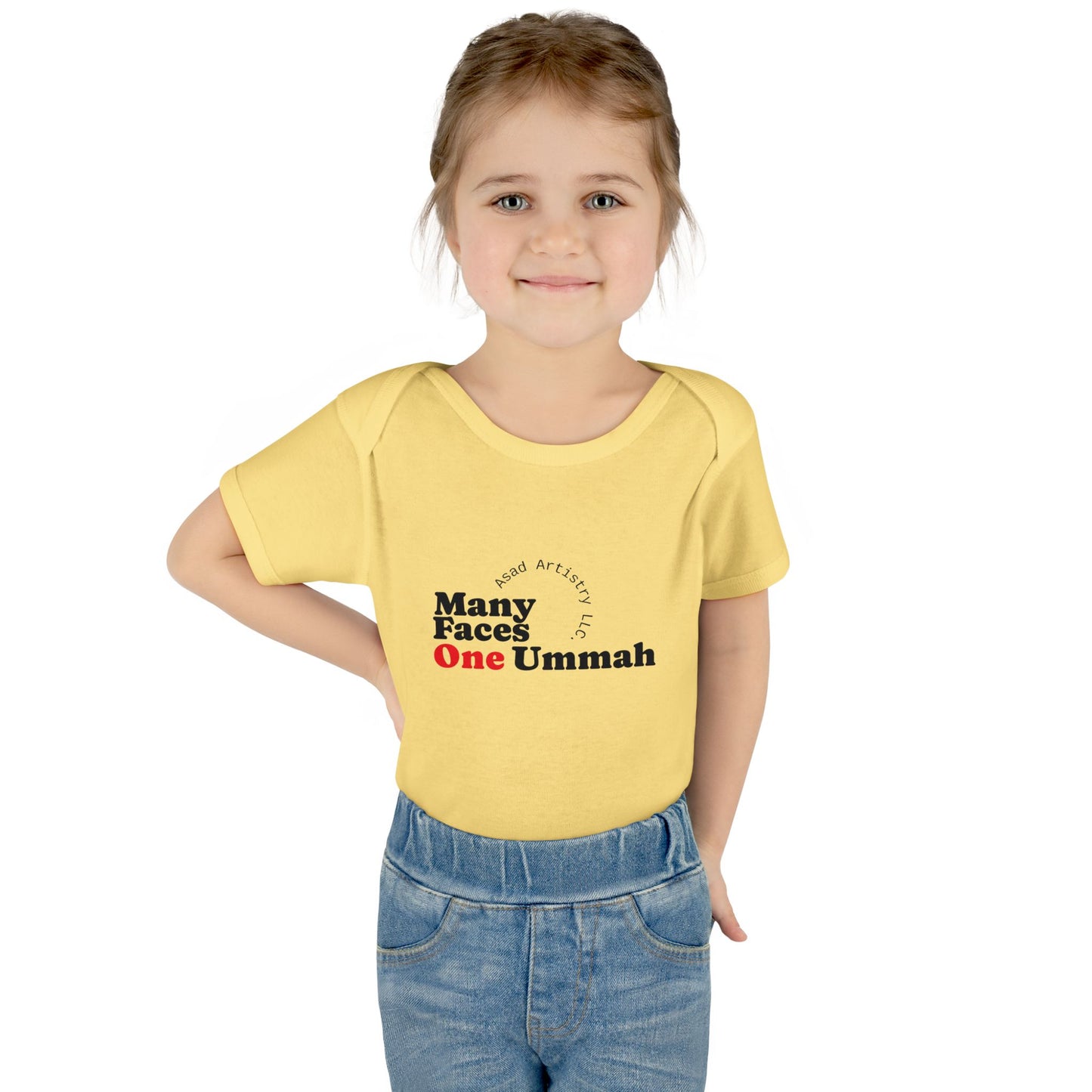 Many Faces One Ummah Infant Bodysuit – Softness, Simplicity, and Unity from Day One