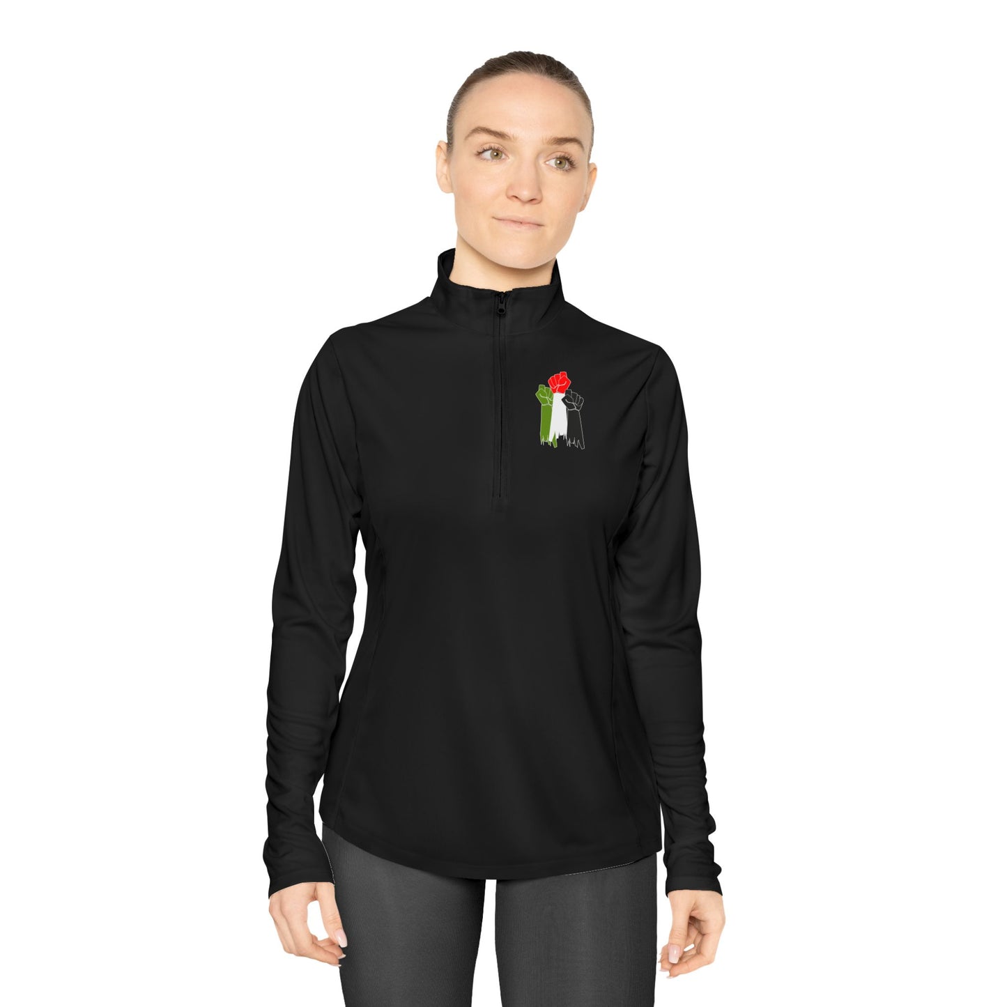 Free Palestine Women’s Quarter-Zip Pullover