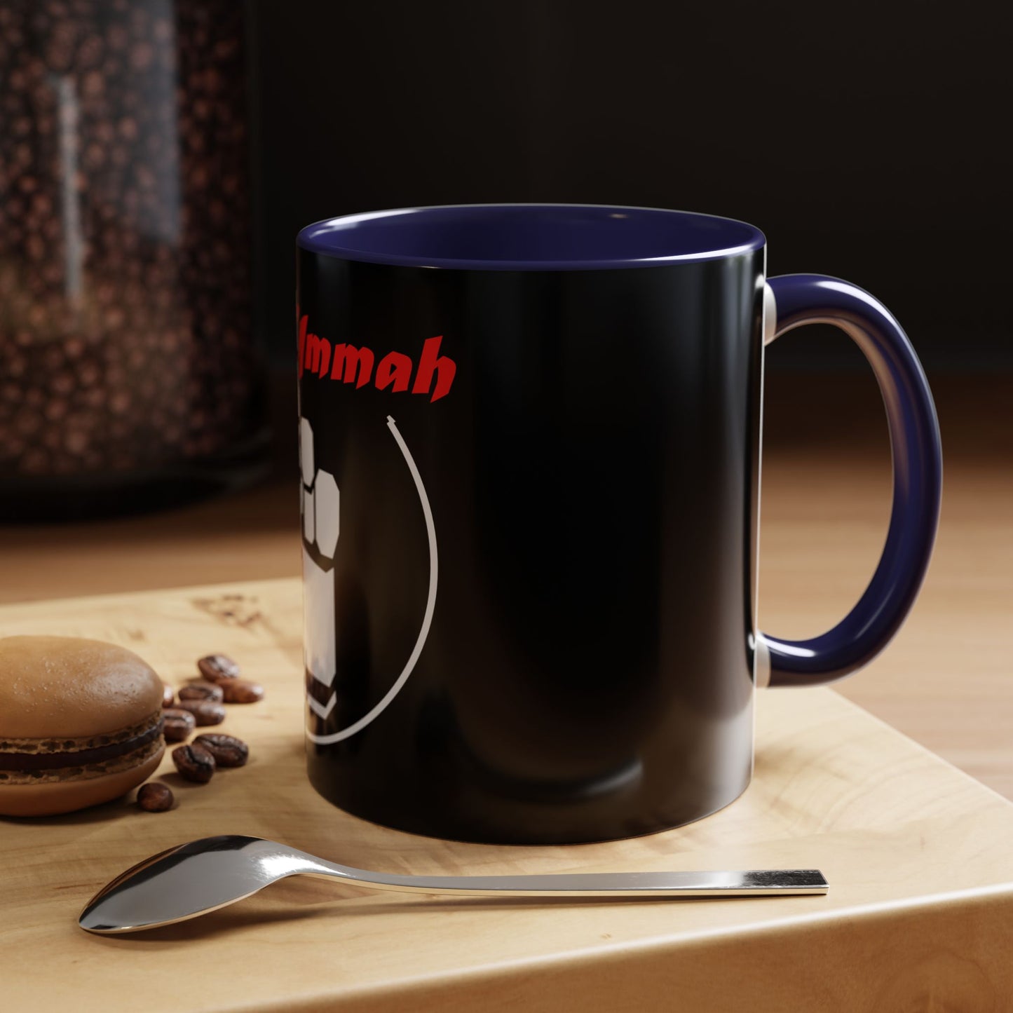 White One Ummah Logo Accent Coffee Mug