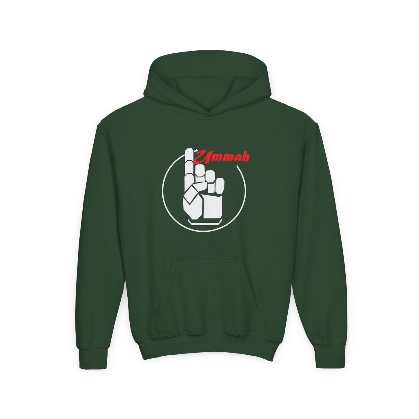 Youth Hooded Sweatshirt with 'Ummah' Graphic - Cozy & Stylish for All Occasions