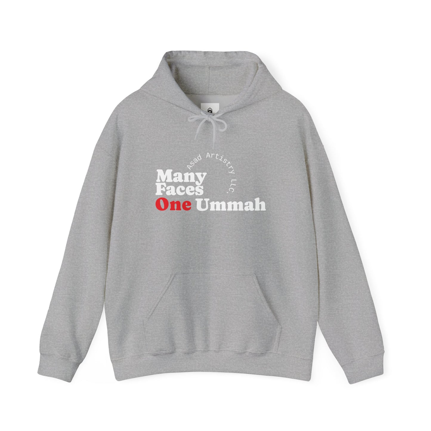 Unisex Heavy Blend Hoodie – "Many Faces, One Ummah"