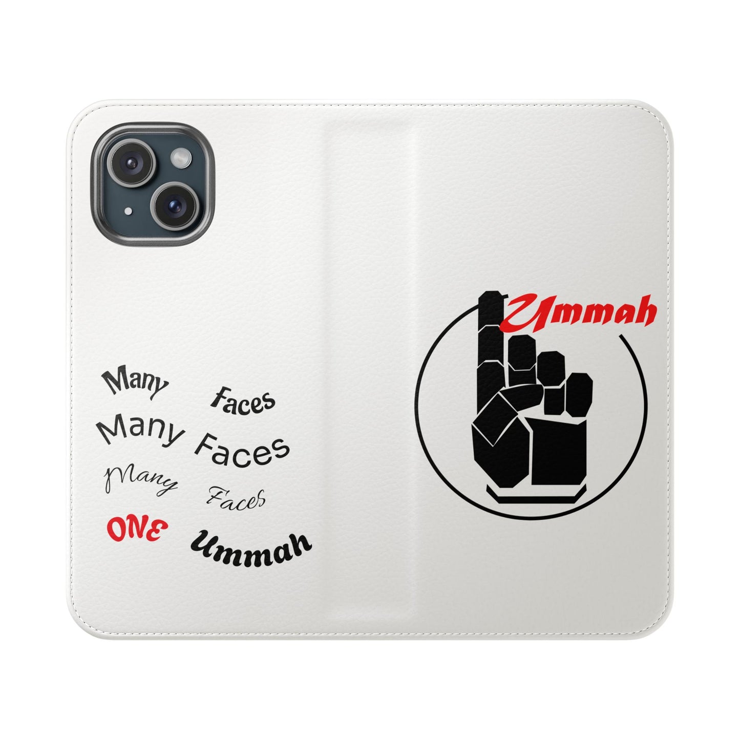 Many Faces, One Ummah Flip Case — where purpose meets protection.