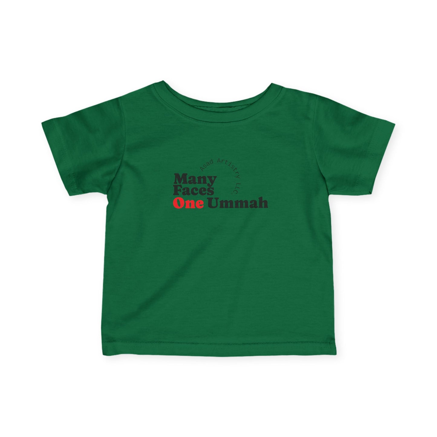 Many Faces One Ummah Infant Fine Jersey Tee – Softness That Speaks Unity