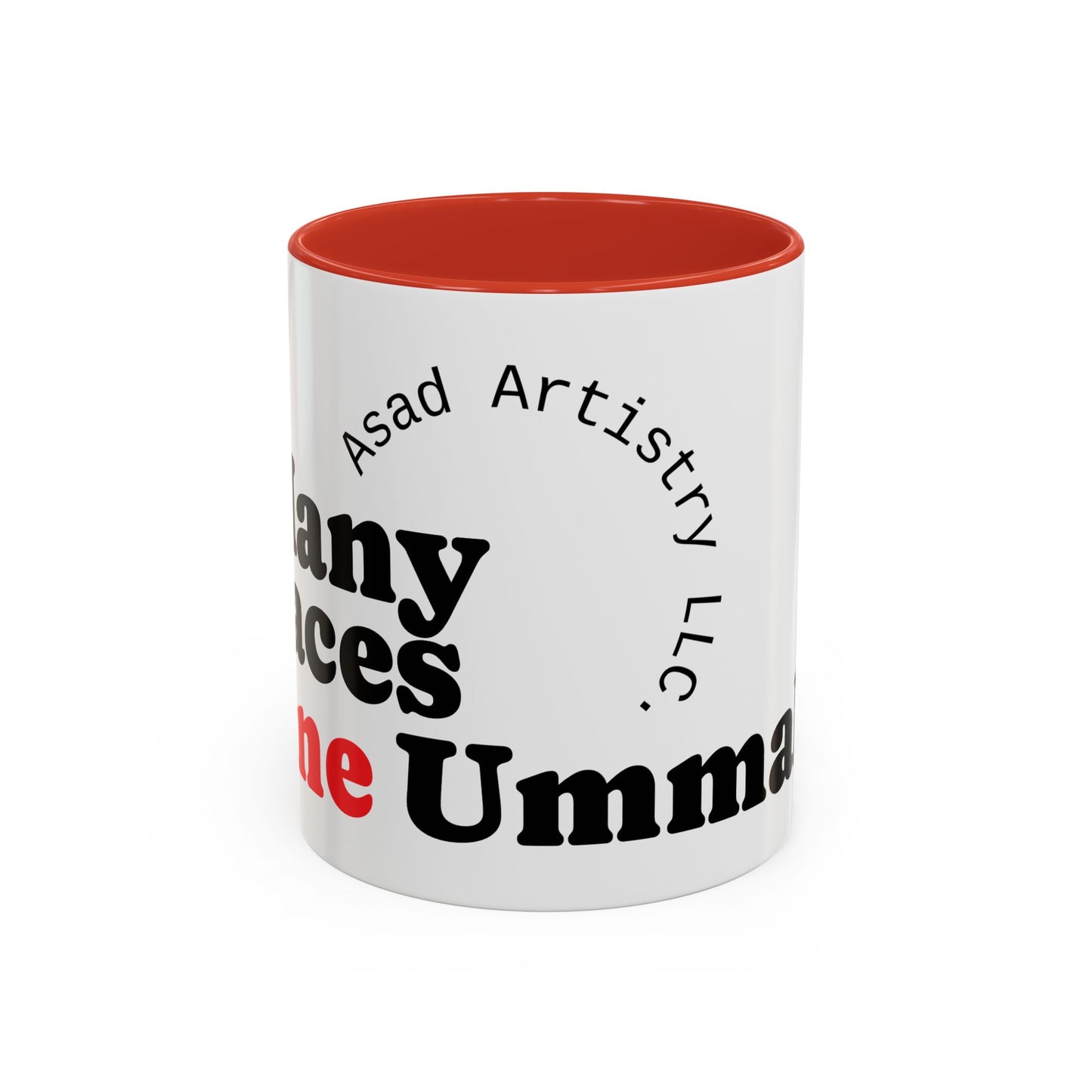 Many Faces, One Ummah Accent Coffee Mug