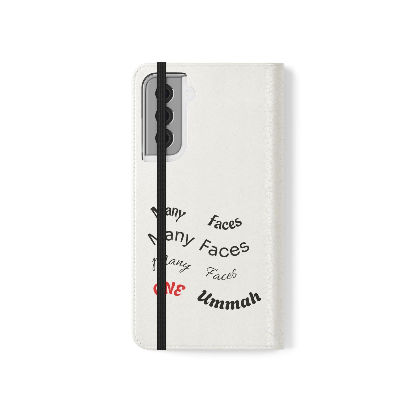 Many Faces, One Ummah Flip Case — where purpose meets protection.