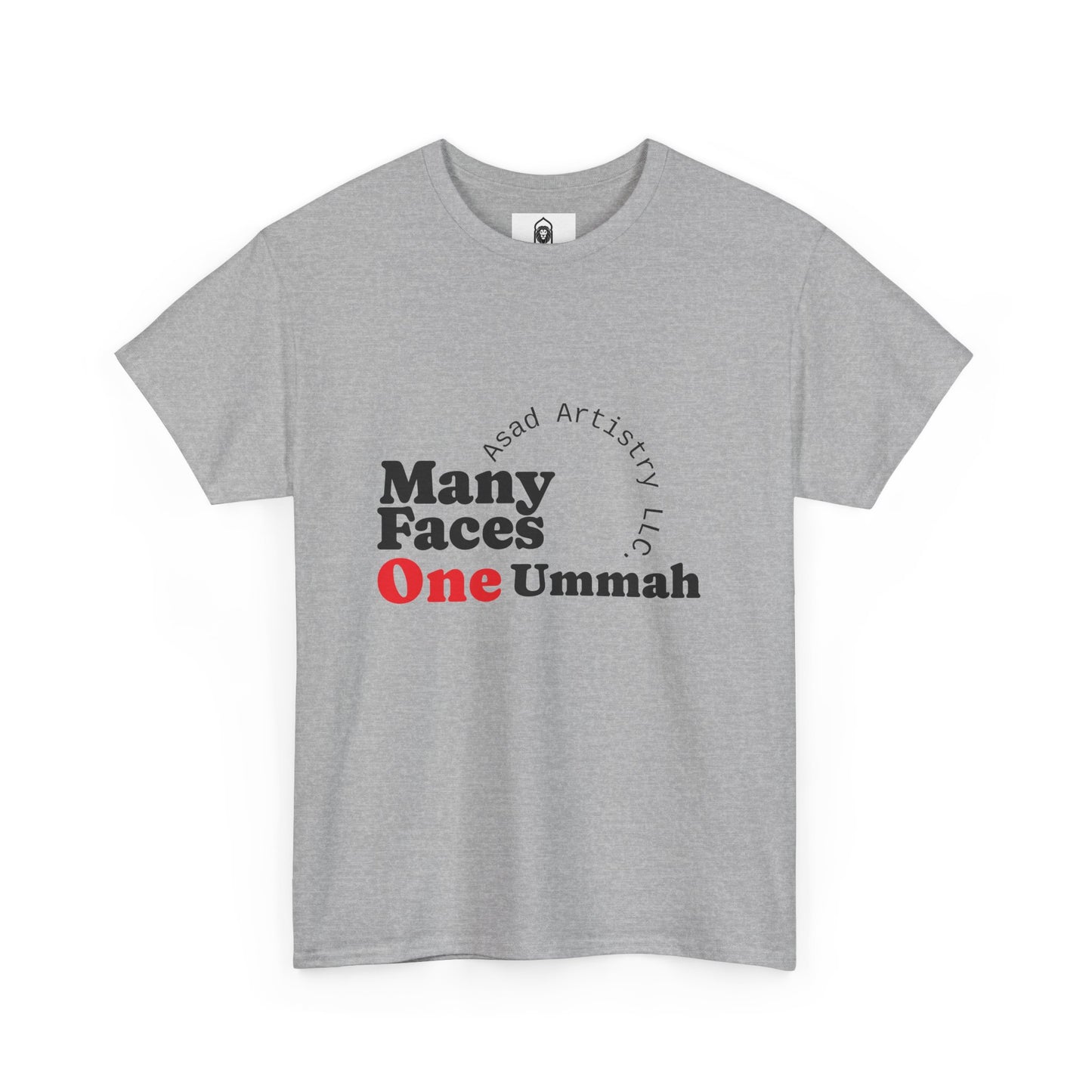 Unisex Heavy Cotton T-Shirt – "Many Faces, One Ummah"