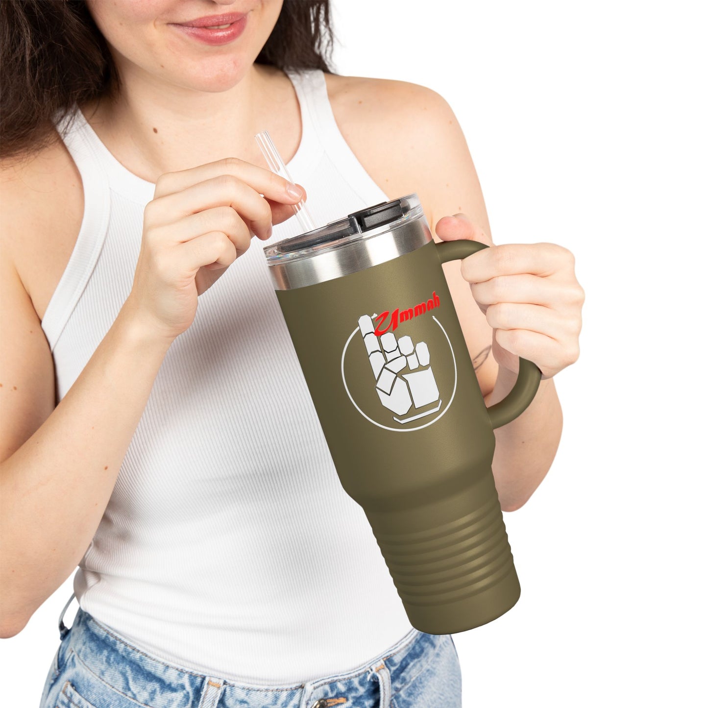 "One Ummah" Logo Insulated Travel Mug, 40oz