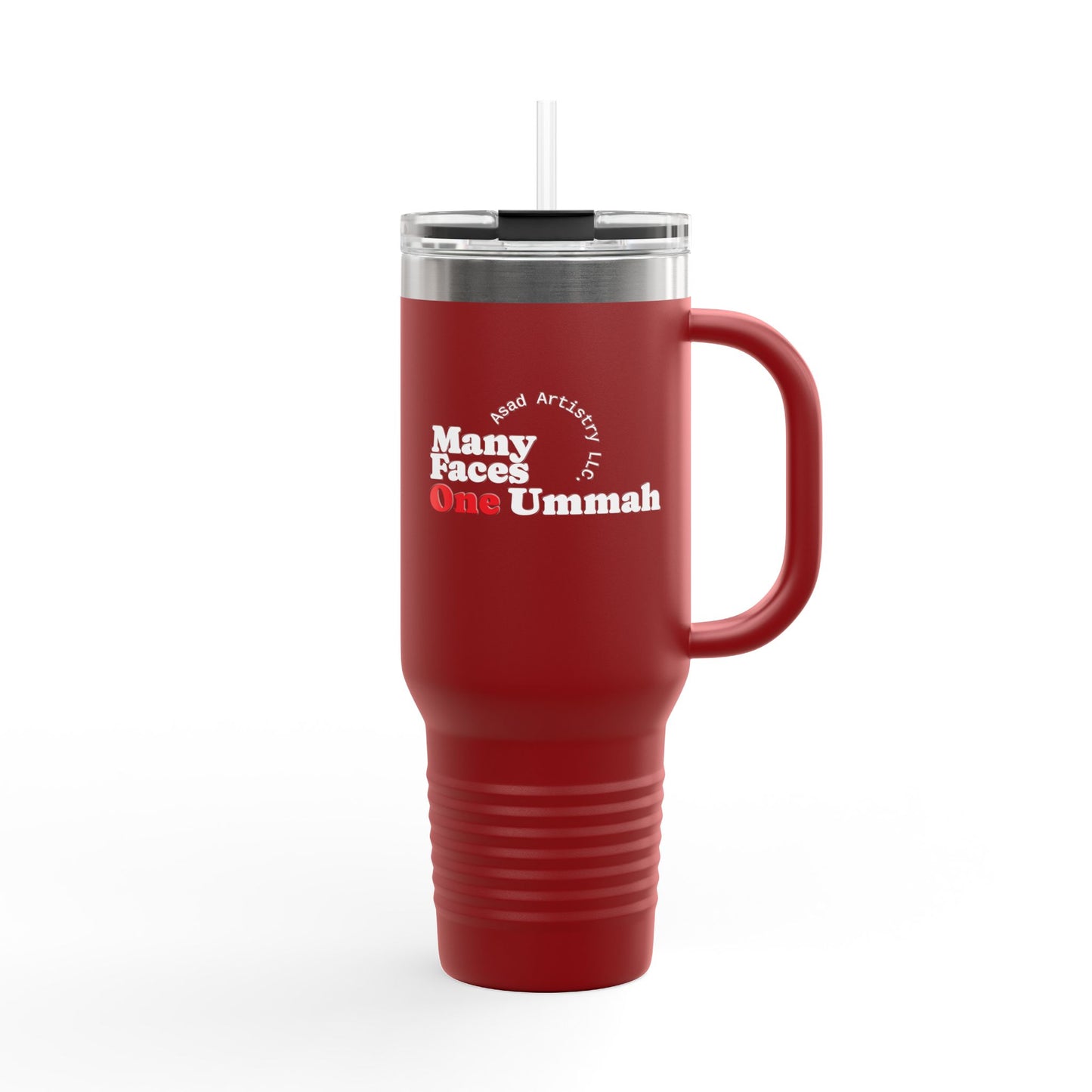 One Ummah Insulated Travel Mug-W/White letter