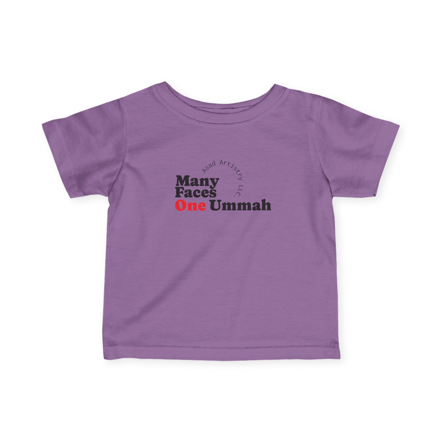 Many Faces One Ummah Infant Fine Jersey Tee – Softness That Speaks Unity