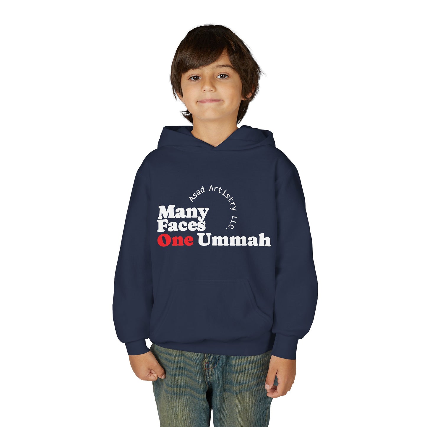 Youth Hoodie – Many Faces, One Ummah: Unity in Comfort