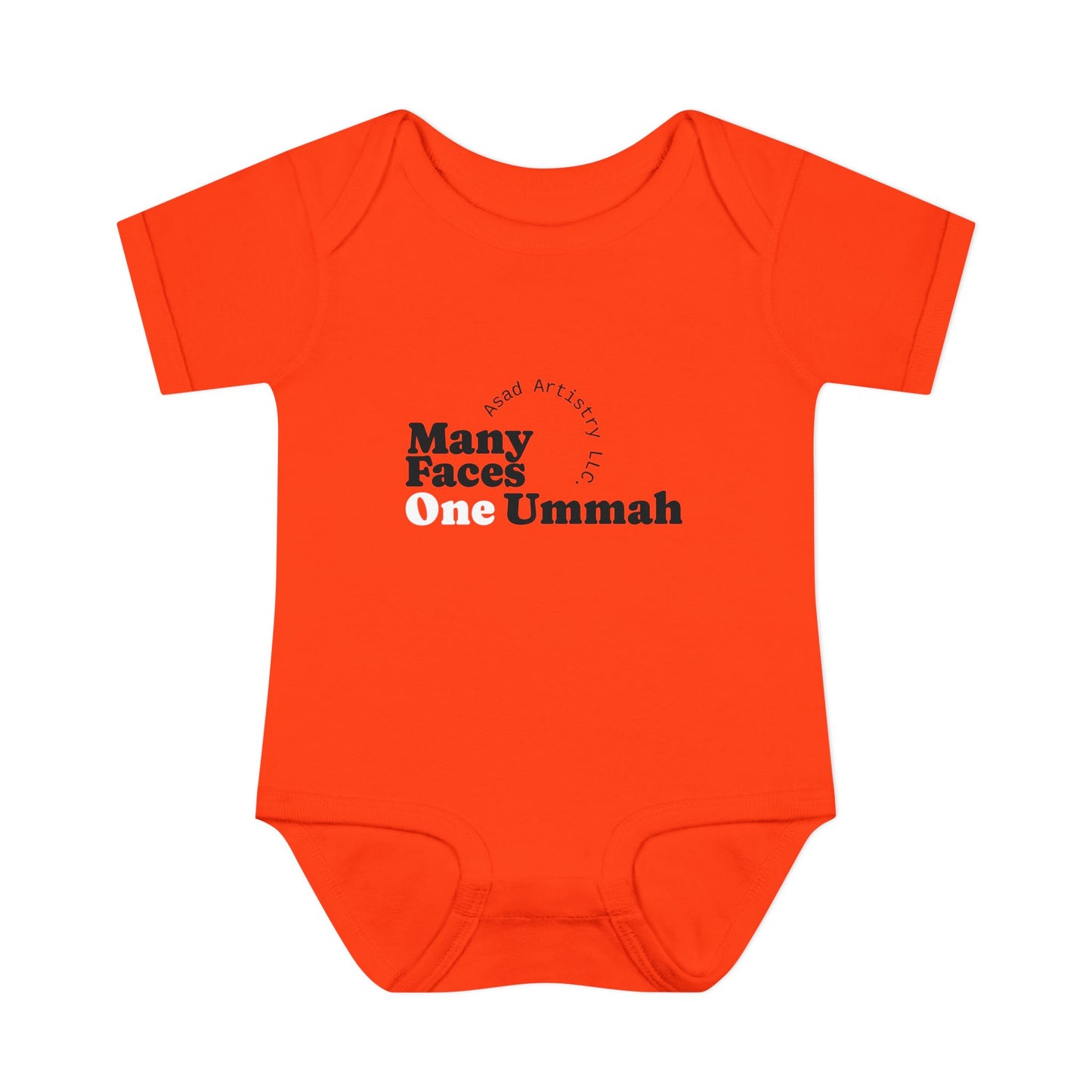 Many Faces One Ummah Infant Bodysuit – Softness, Simplicity, and Unity from Day One
