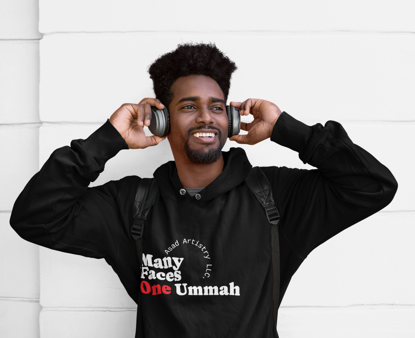 Unisex Heavy Blend Hoodie – "Many Faces, One Ummah"