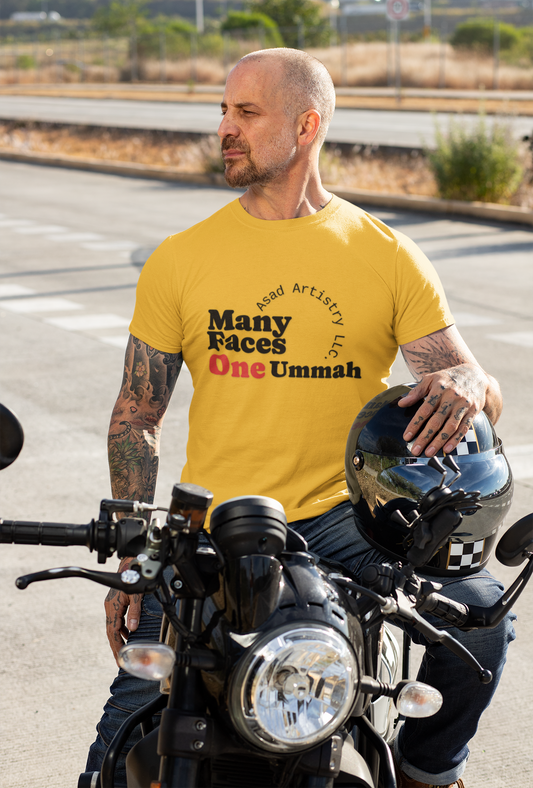 Unisex Heavy Cotton T-Shirt – "Many Faces, One Ummah"