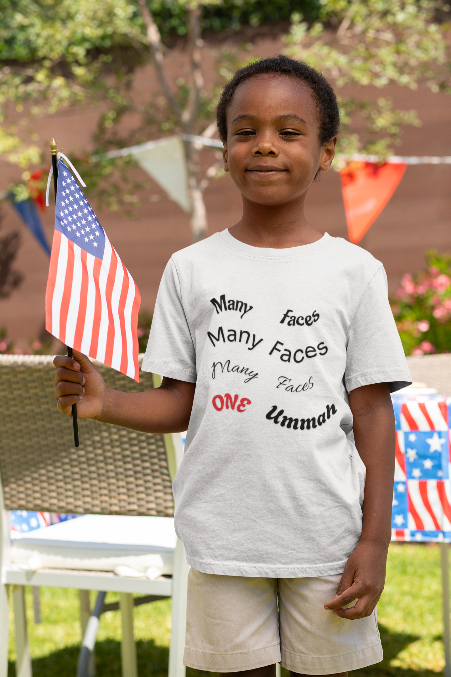 Many Faces One Ummah Kids’ T-Shirt – Confidence, Comfort &amp; Community