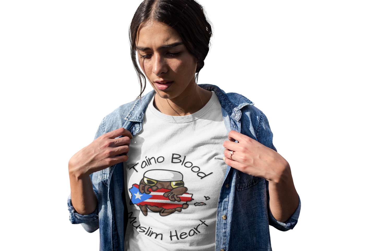 “Taíno Blood, Muslim Heart.”-Puerto Rican Muslim graphic Tee