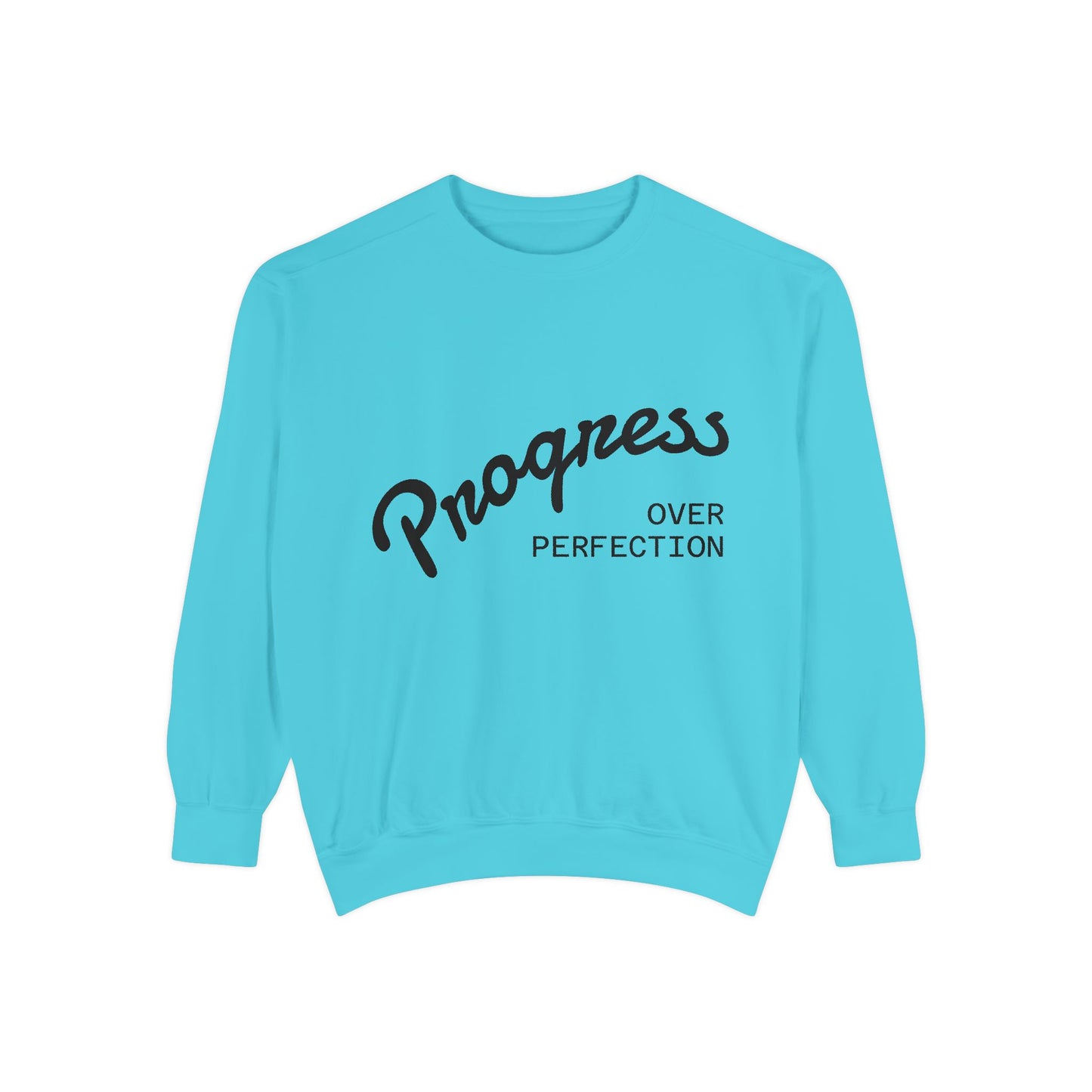 Unisex Inspirational Sweatshirt - Progress Over Perfection