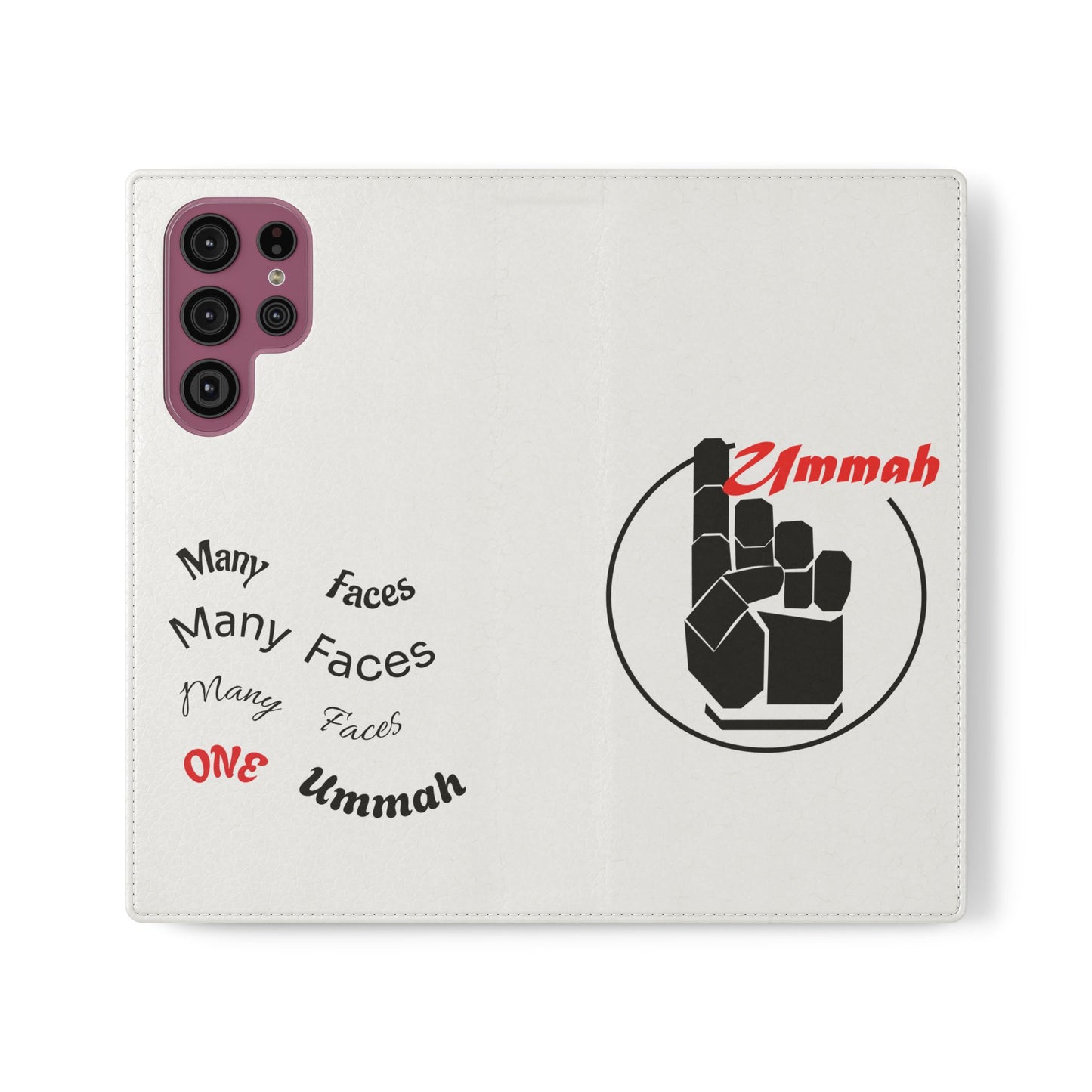Many Faces, One Ummah Flip Case — where purpose meets protection.