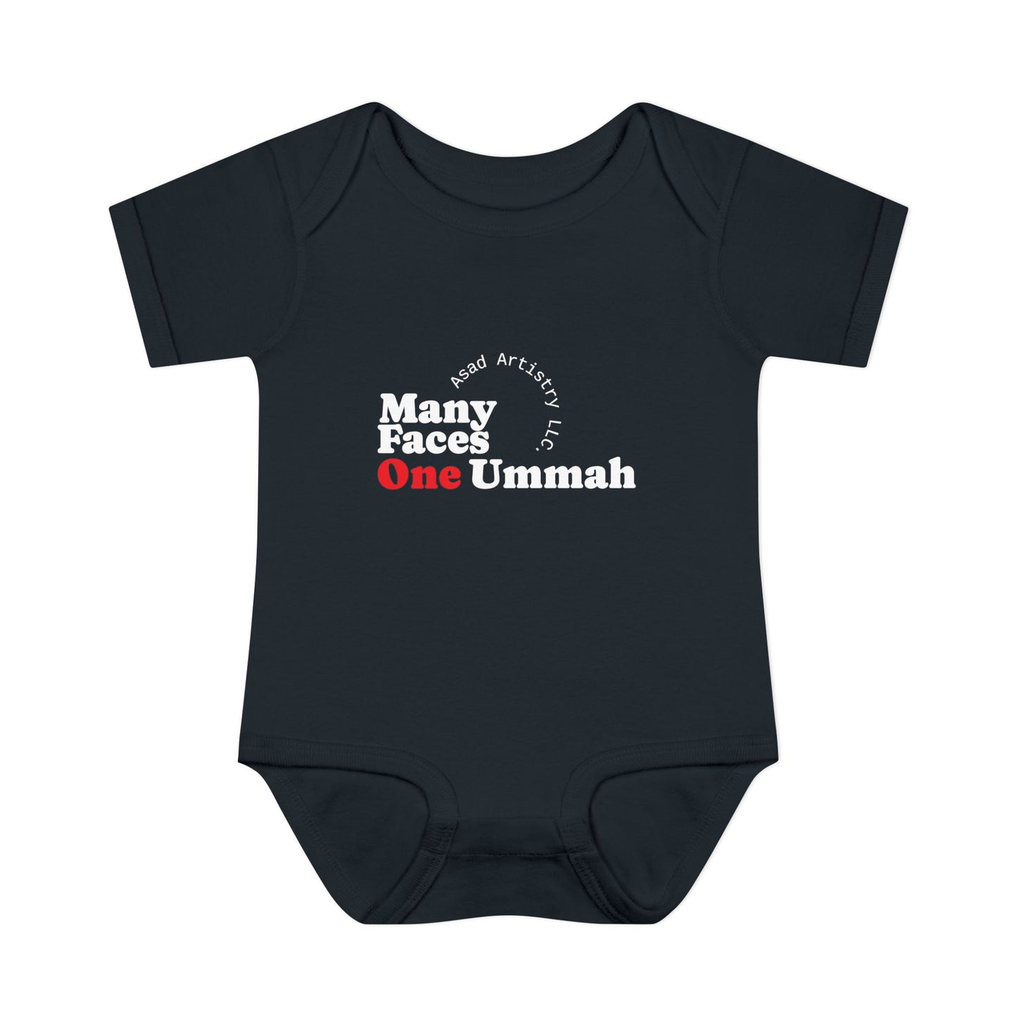 Many Faces One Ummah Infant Bodysuit – Softness, Simplicity, and Unity from Day One
