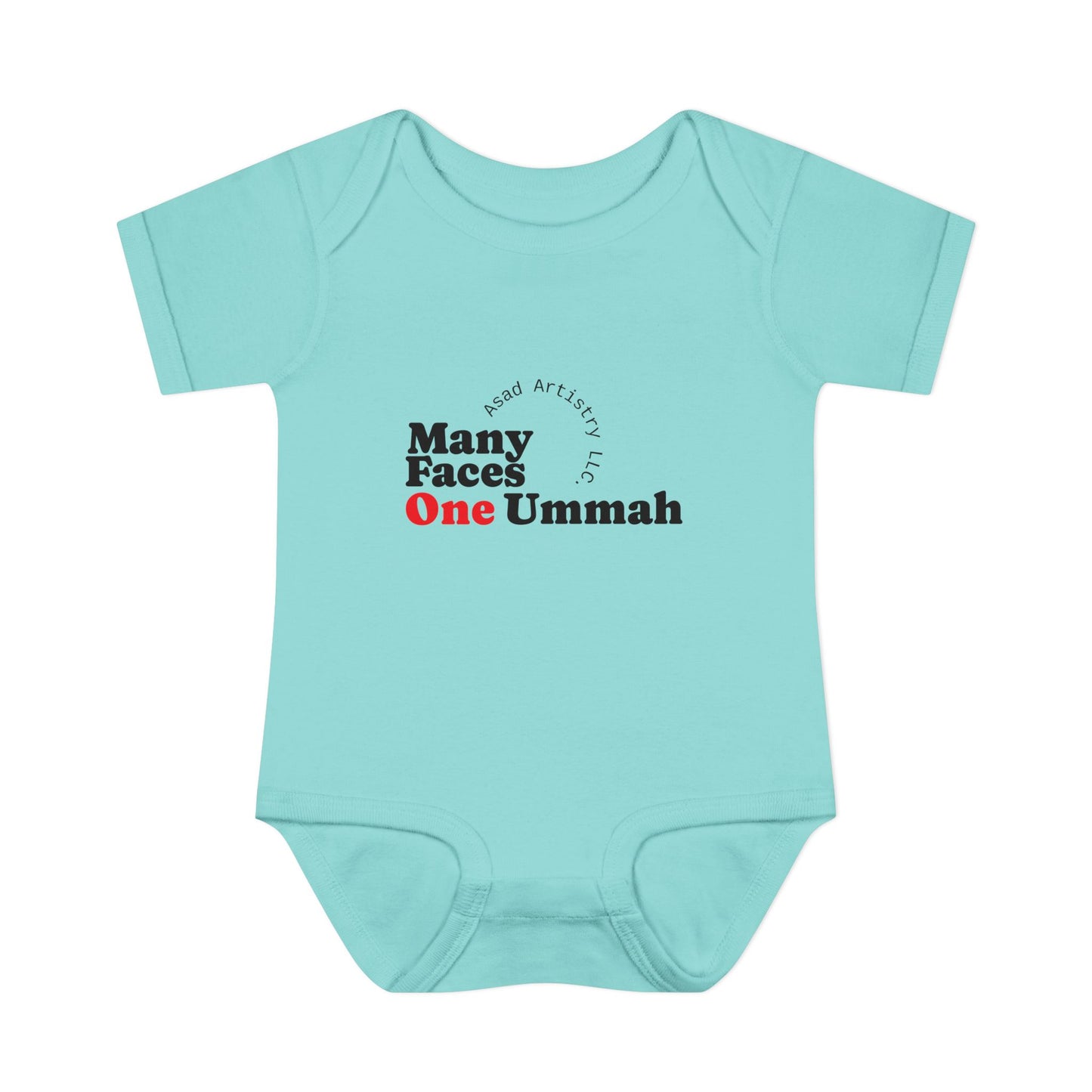 Many Faces One Ummah Infant Bodysuit – Softness, Simplicity, and Unity from Day One