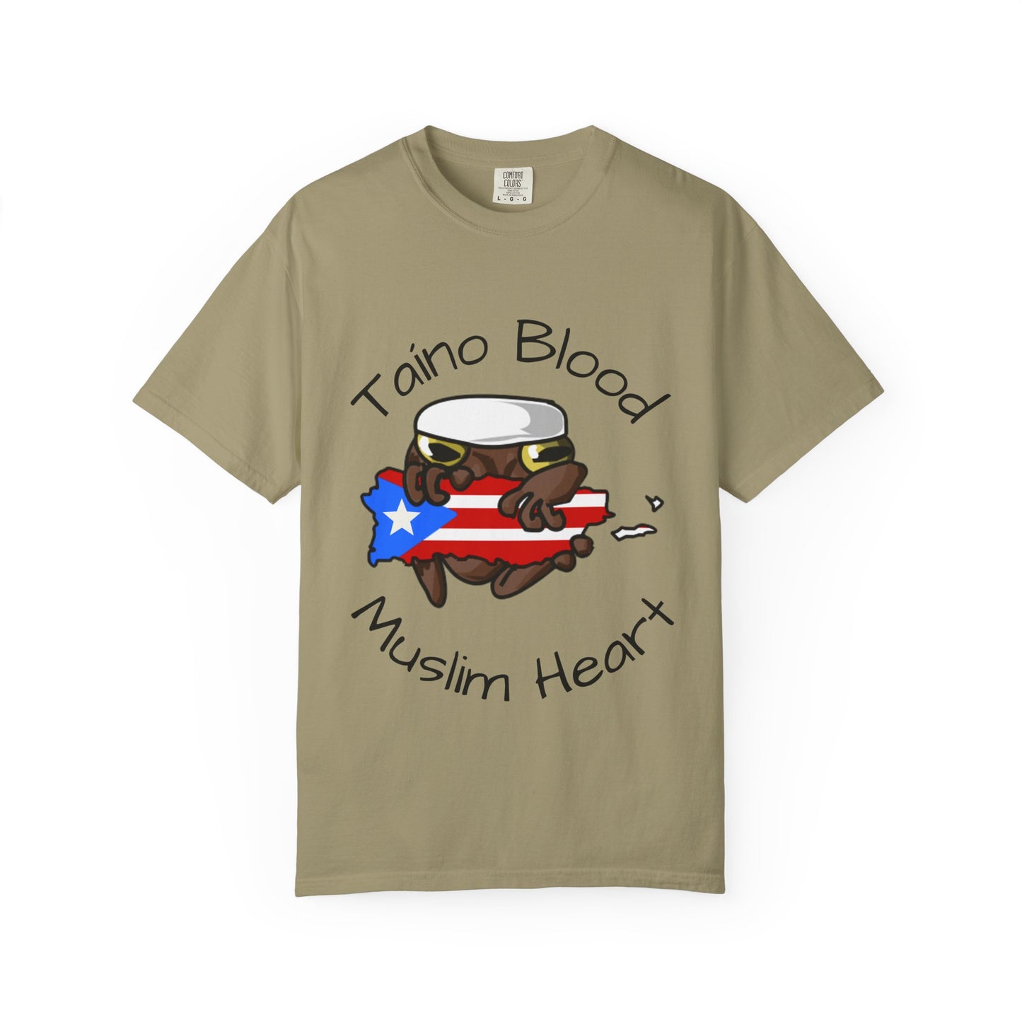 “Taíno Blood, Muslim Heart.”-Puerto Rican Muslim graphic Tee