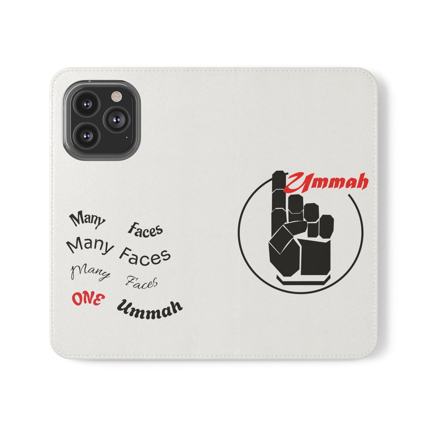 Many Faces, One Ummah Flip Case — where purpose meets protection.